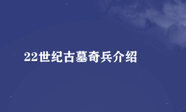 22世纪古墓奇兵介绍  