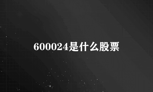 600024是什么股票