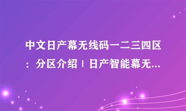 中文日产幕无线码一二三四区：分区介绍｜日产智能幕无线码1-4区详解