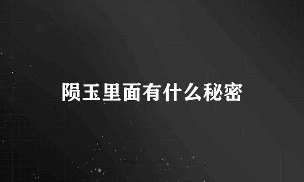 陨玉里面有什么秘密