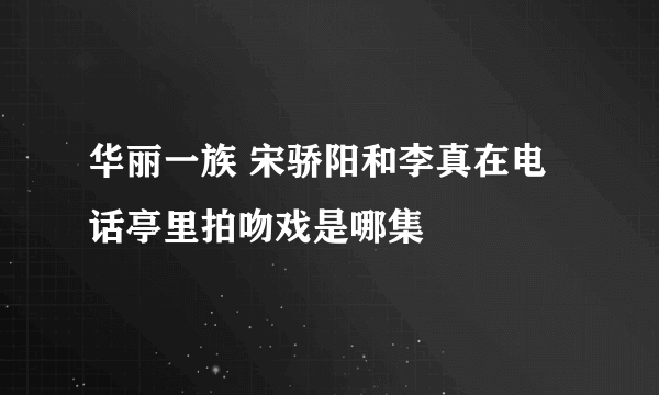 华丽一族 宋骄阳和李真在电话亭里拍吻戏是哪集