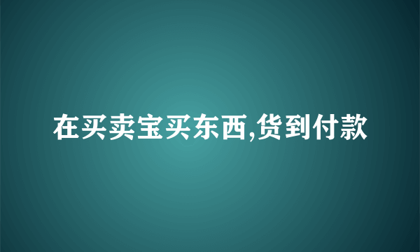 在买卖宝买东西,货到付款